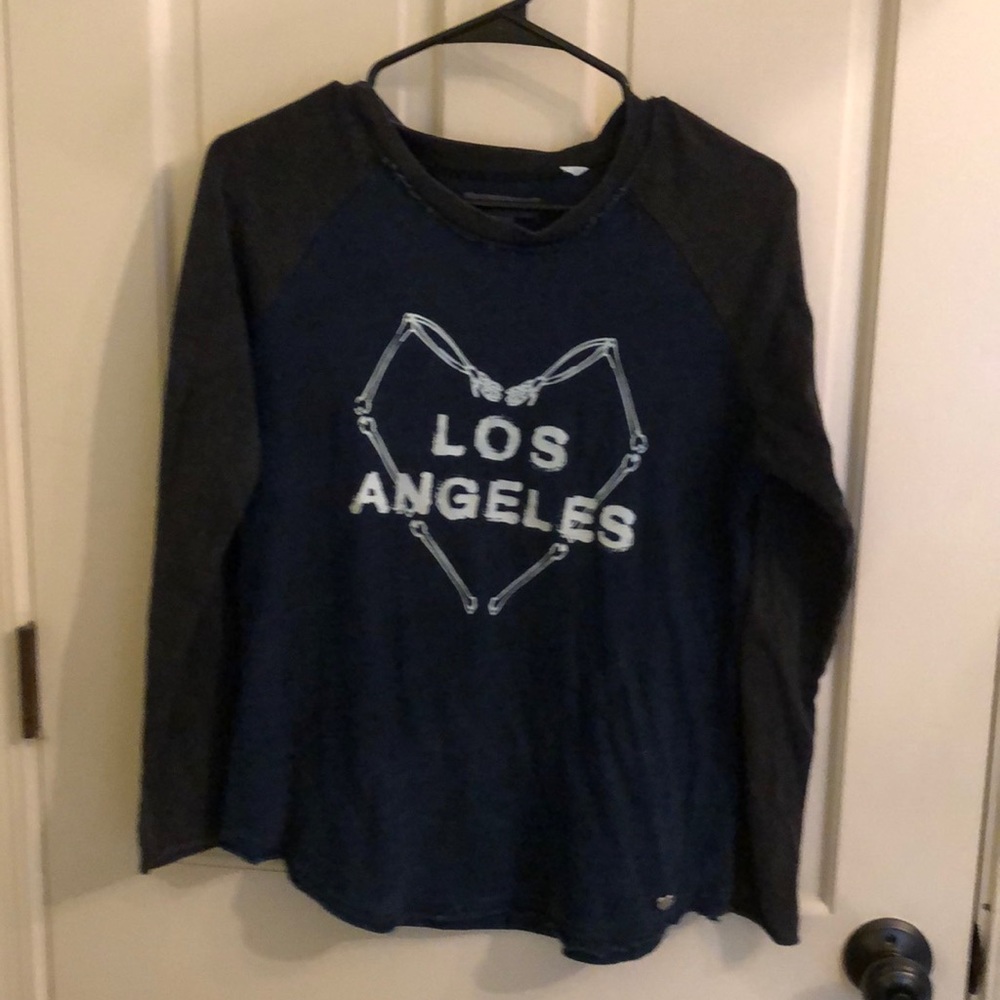 Kendall & Kylie Dark Blue and Black LS Top